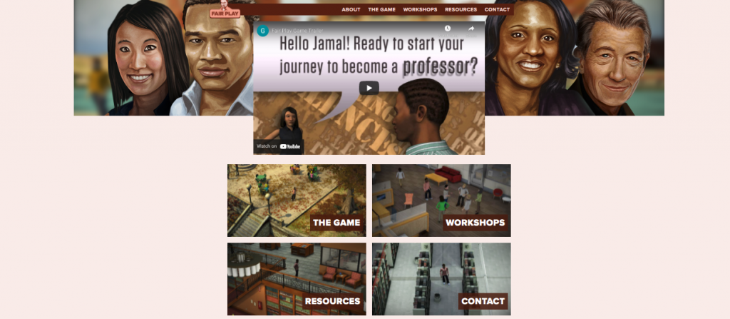 the image is a screenshot of a video game showing various people